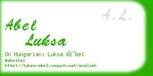 abel luksa business card